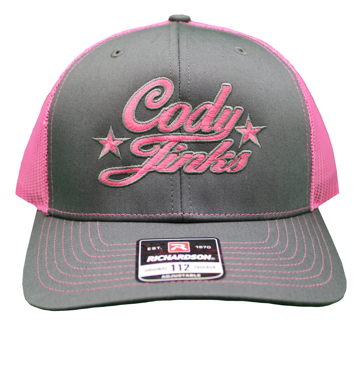 Charcoal/Neon Pink CJ Script Hat