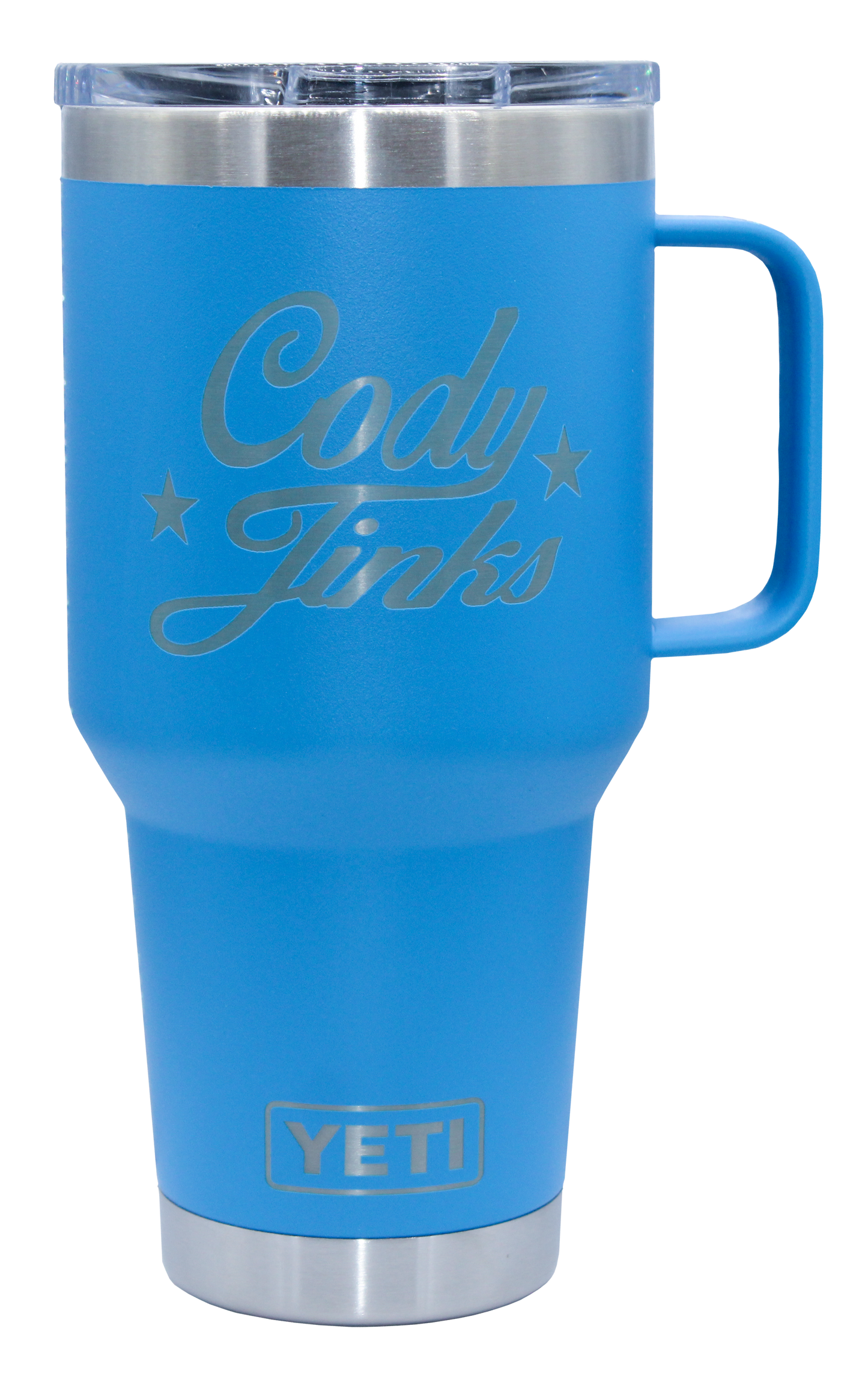 Wave Blue 30oz Tumbler W/ Handle