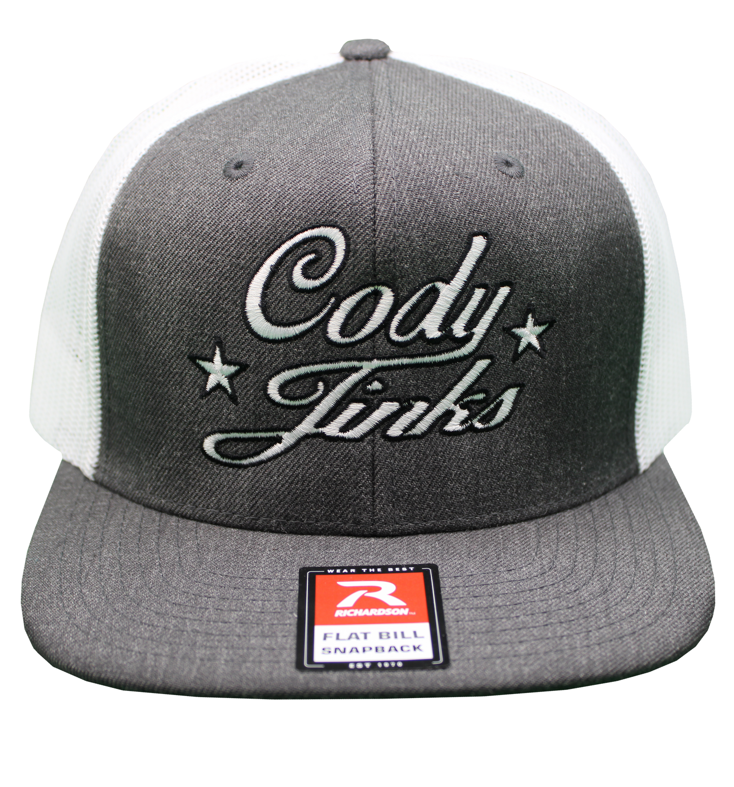 Script Flatbill Dk Gry/White Hat