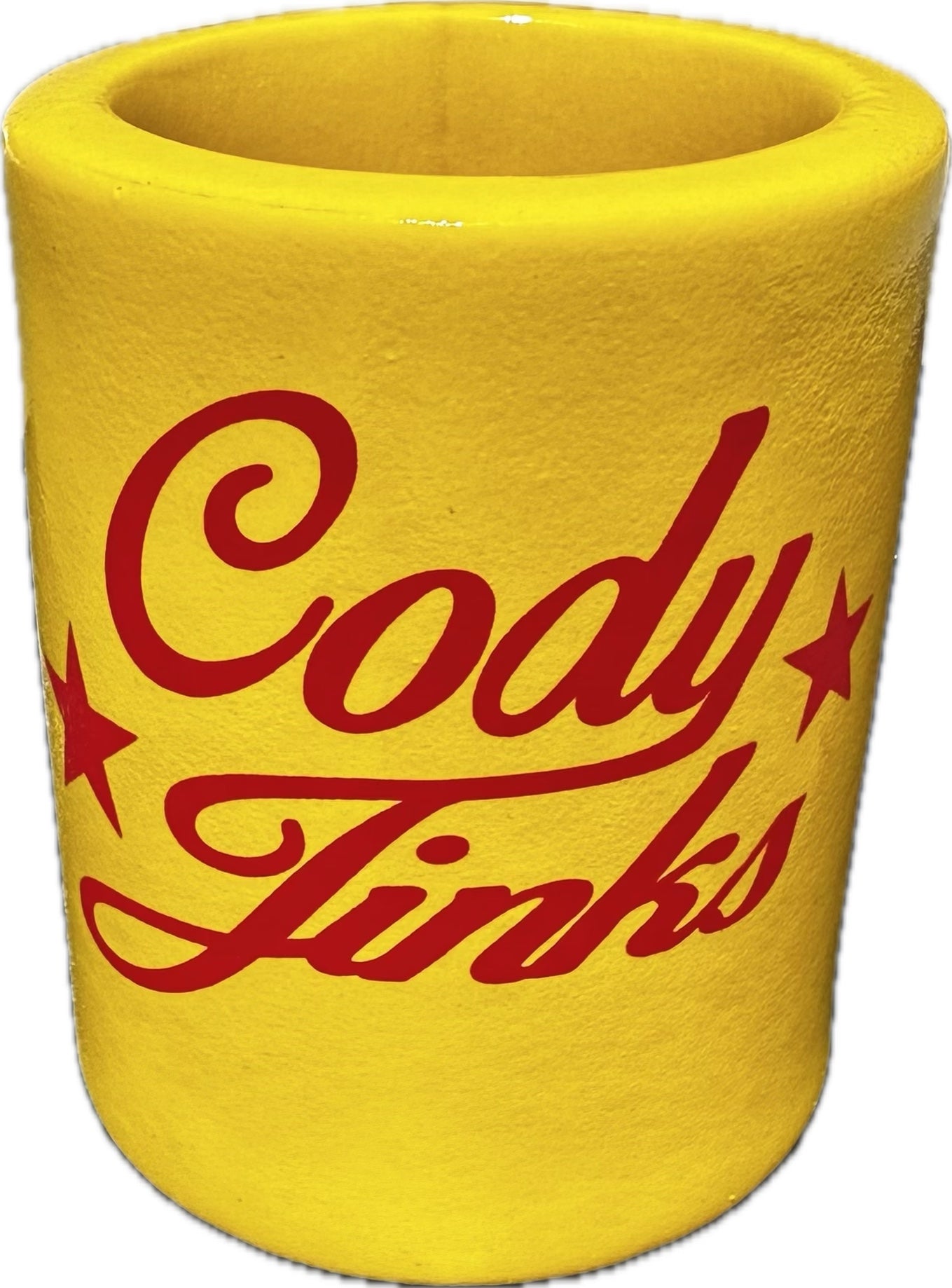 Script YELLOW Foam Koozie