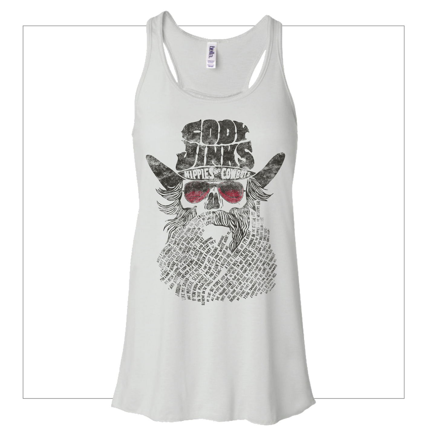 T-Shirt - Ladies - Tank: "Hippies & Cowboys Beard"