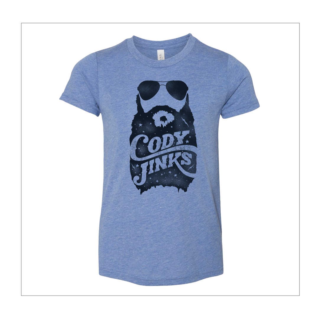 T-Shirt - Youth: "Beard Silhouette" (ROYAL BLUE)