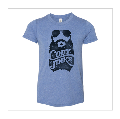 T-Shirt - Youth: "Beard Silhouette" (ROYAL BLUE)