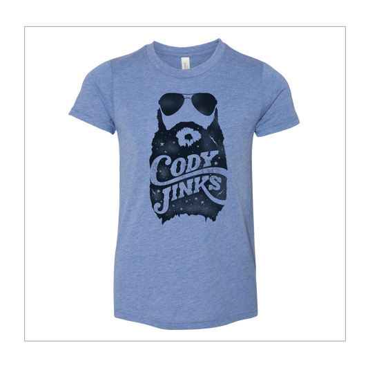 T-Shirt - Youth: "Beard Silhouette" (ROYAL BLUE)