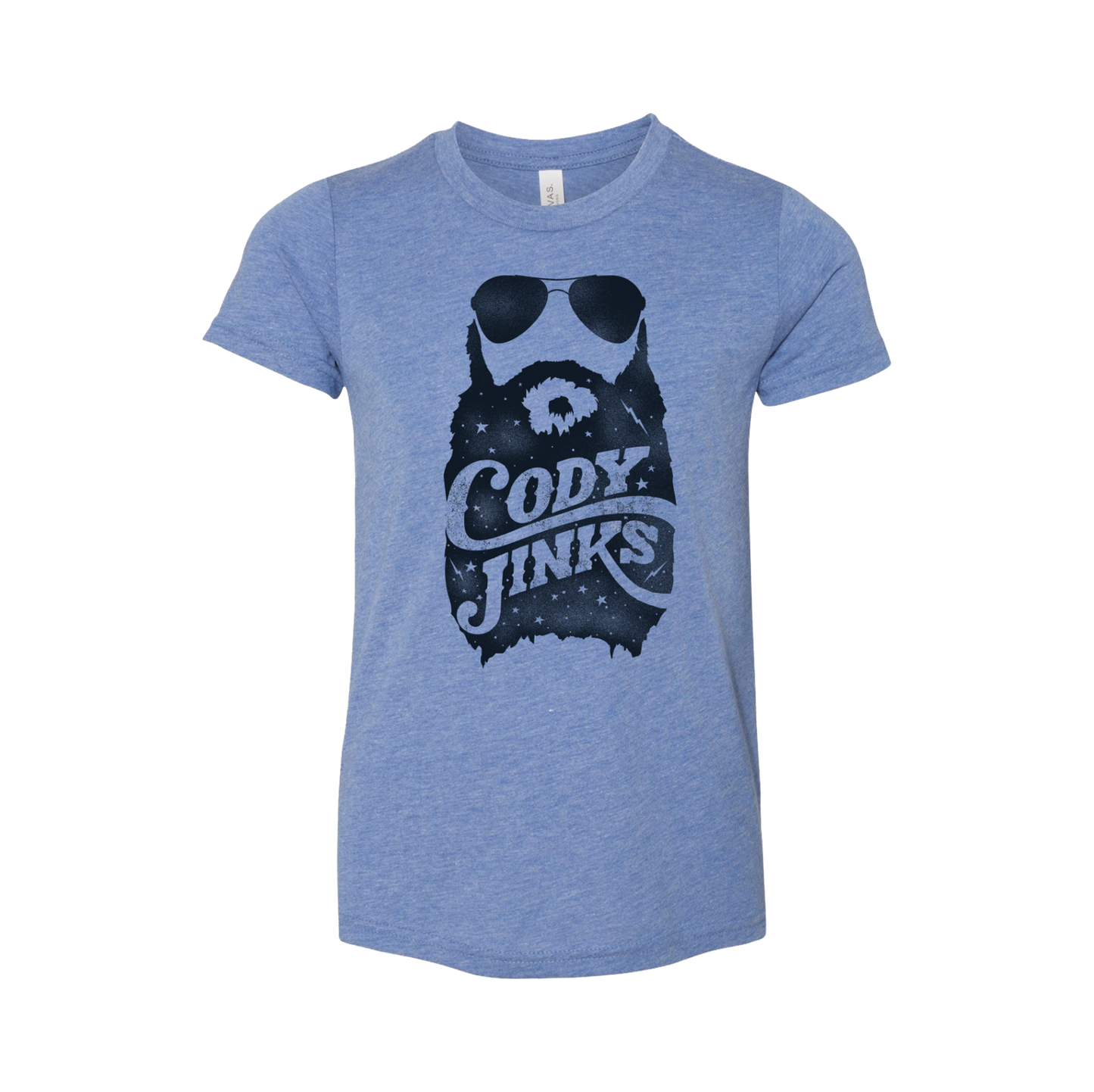 T-Shirt - Youth: "Beard Silhouette" (ROYAL BLUE)