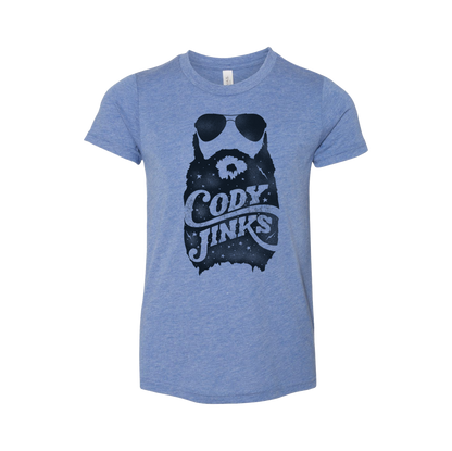 T-Shirt - Youth: "Beard Silhouette" (ROYAL BLUE)