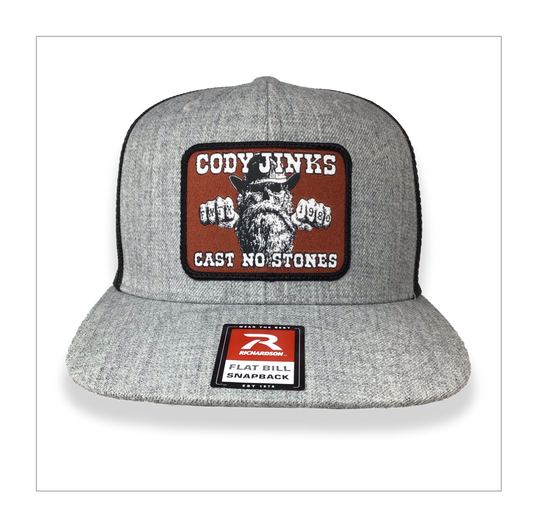 HAT -  Lt Grey CNS Rectangle Patch Flatbill Hat