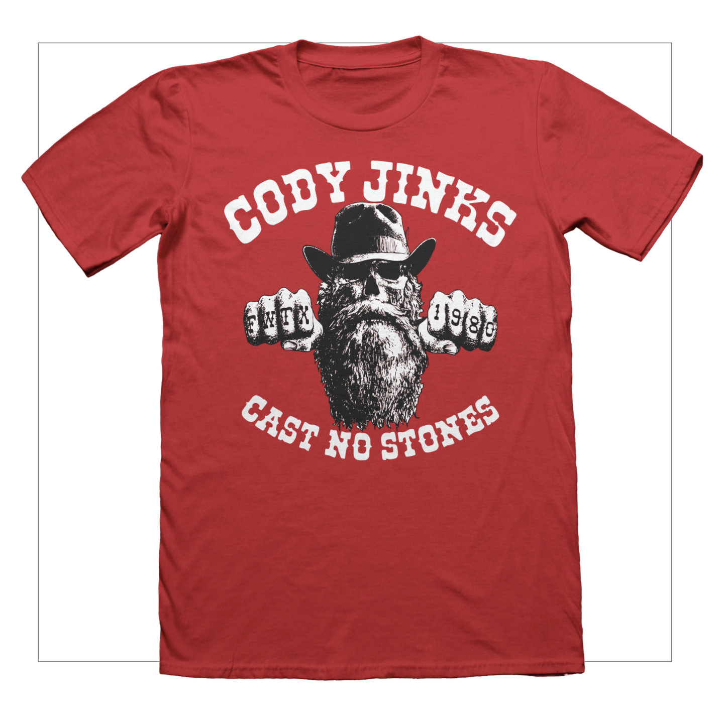 Cast No Stones Red shirt