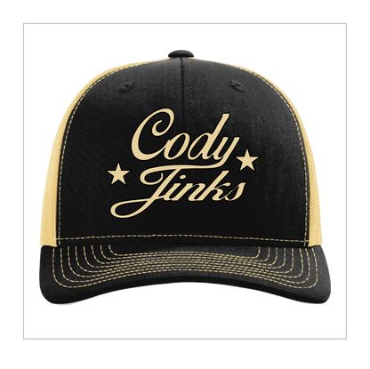 Charcoal/Gold CJ Script Hat