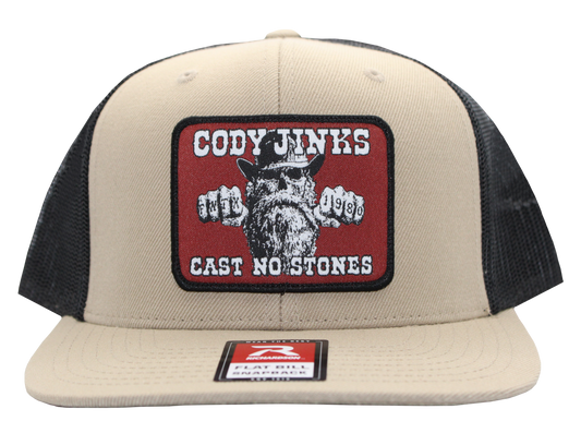 Khaki CNS Rectangle Patch Flatbill Hat