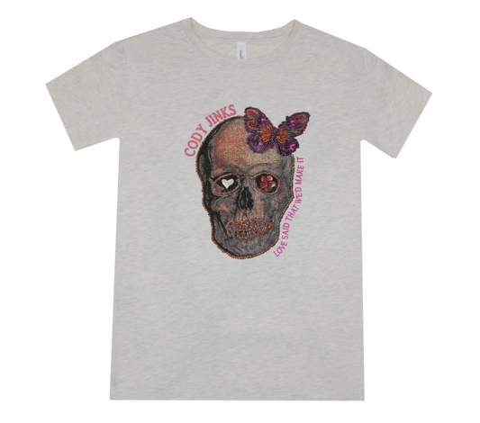 Ladies Flower Skull (WHITE)