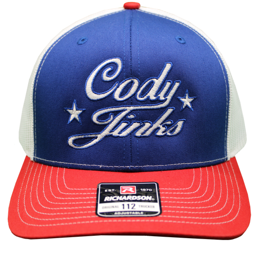Red, White, & Blue Cody Jinks Script Hat