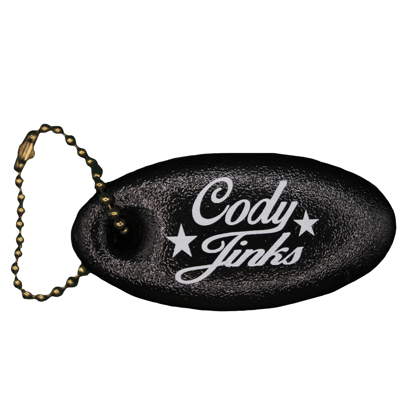 Script Black Foam Oval Key Tag