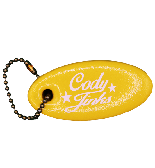 Script Yellow Foam Oval Key Tag