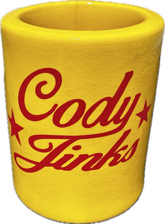 Cody Jinks Script YELLOW Foam Koozie