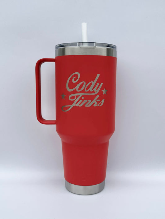 Cody Jinks Red Script 42oz Tumbler w/ Straw Lid