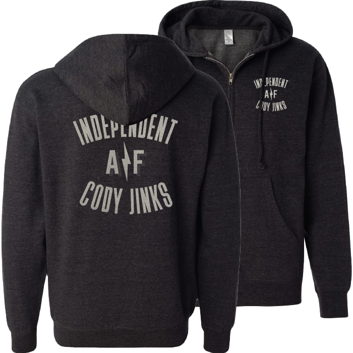 Hoodie - Zip Up: "Independent AF"