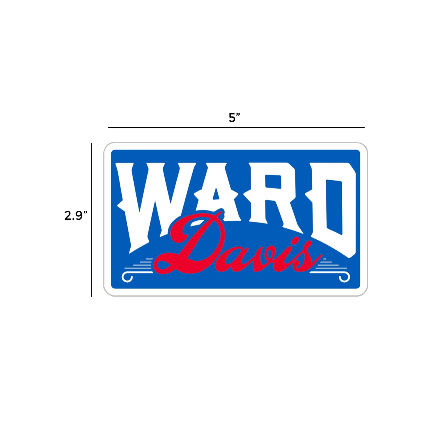 STICKER - WD  "Red White & Blue"