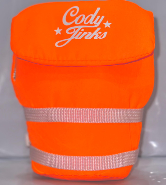 KOOZIE - CJ Script Orange Vest Can Koozie