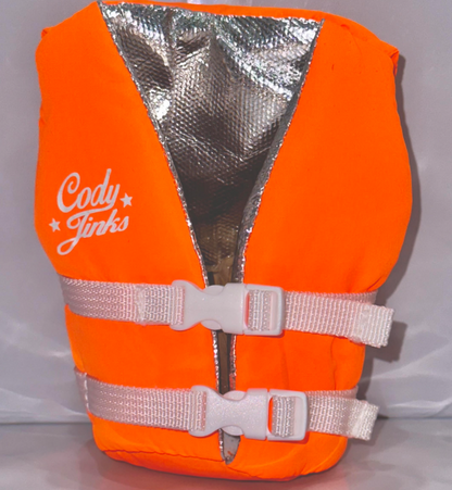 KOOZIE - CJ Script Orange Vest Can Koozie