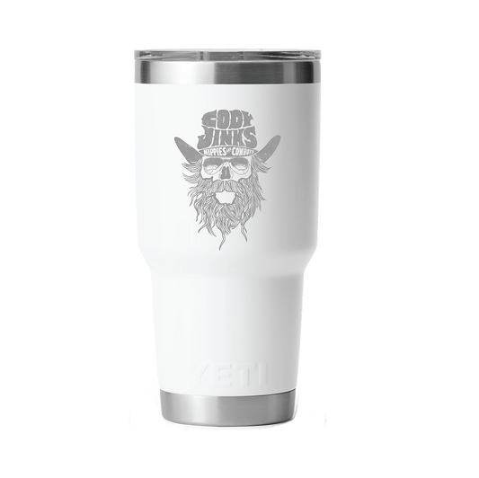 CJ BEARD 30oz White Tumbler