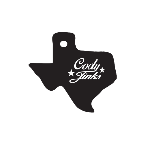 Script Black Foam Tx Key Tags