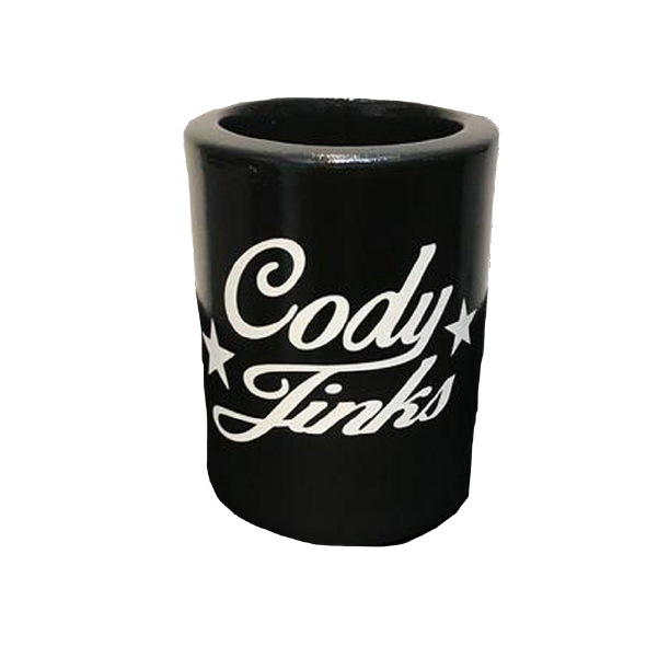 Cody Jinks Script Black Foam Koozie