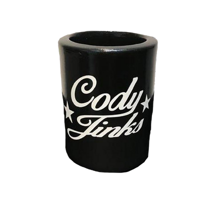 Cody Jinks Script Black Foam Koozie