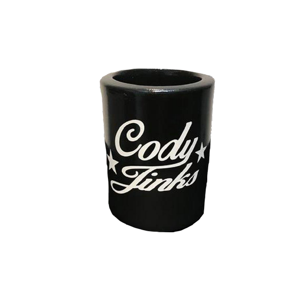 Cody Jinks Script Black Foam Koozie