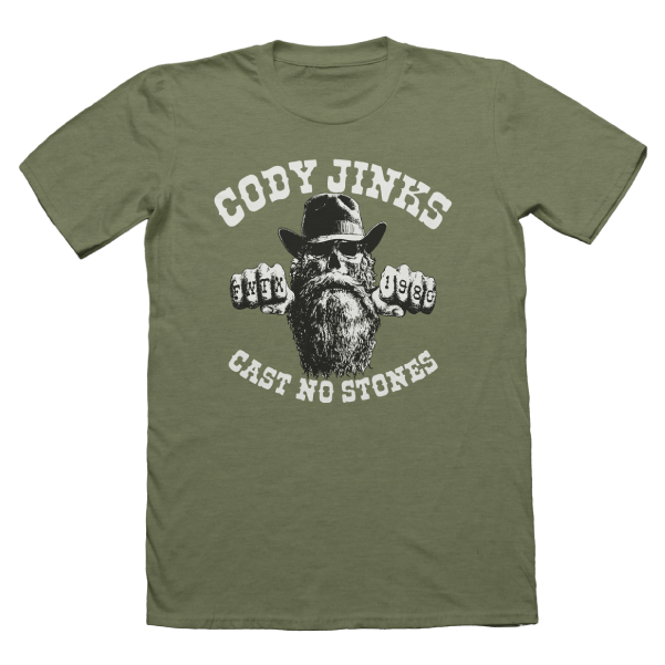 T-Shirt - "Cast No Stones" (OLIVE)