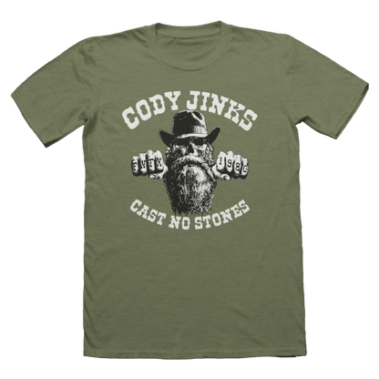 T-Shirt - "Cast No Stones" (OLIVE)