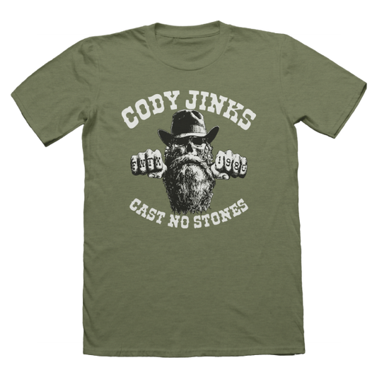 T-Shirt - "Cast No Stones" (OLIVE)