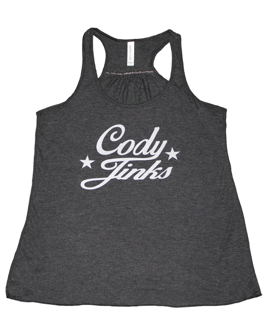 Ladies Black Script Tank