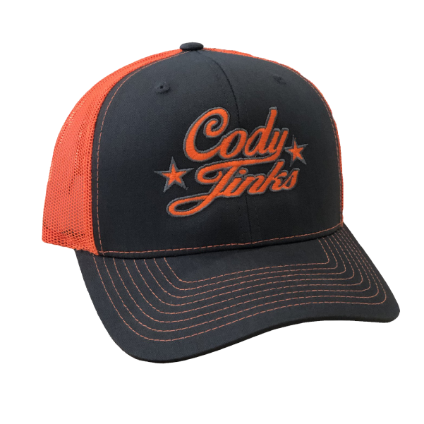 Charcoal/Hunter Orange CJ Script Hat