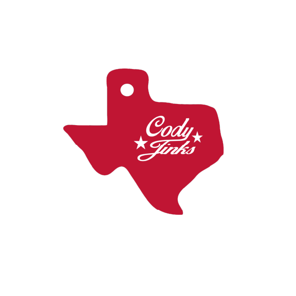 Script Red Foam Tx Key Tags
