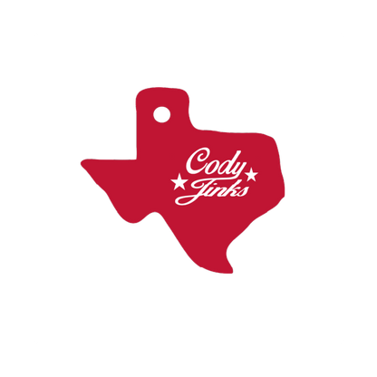 Script Red Foam Tx Key Tags