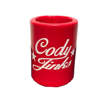 Cody Jinks Script Red Foam Koozie