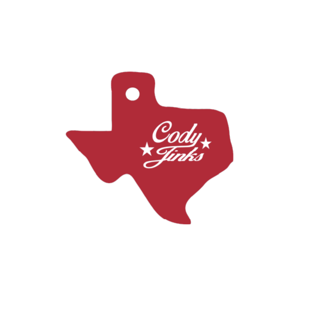 Script Red Foam Tx Key Tags