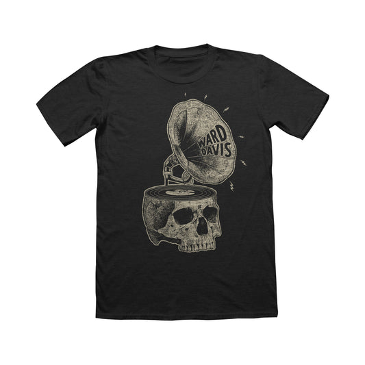 T-SHIRT  WD "Skull Record Player"