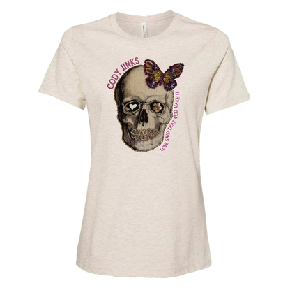 T-Shirt - Ladies - "Flower Skull" (WHITE)